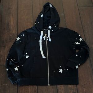 Katie j black hoodie with stars